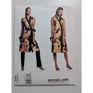 2739 Vogue Kimono Style Wrap Dress Pants Pattern by Michael Kors Size 12 14 16